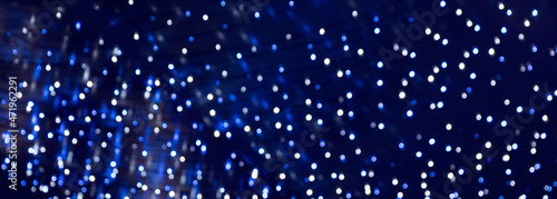 Holiday Background with Christmas bokeh lights