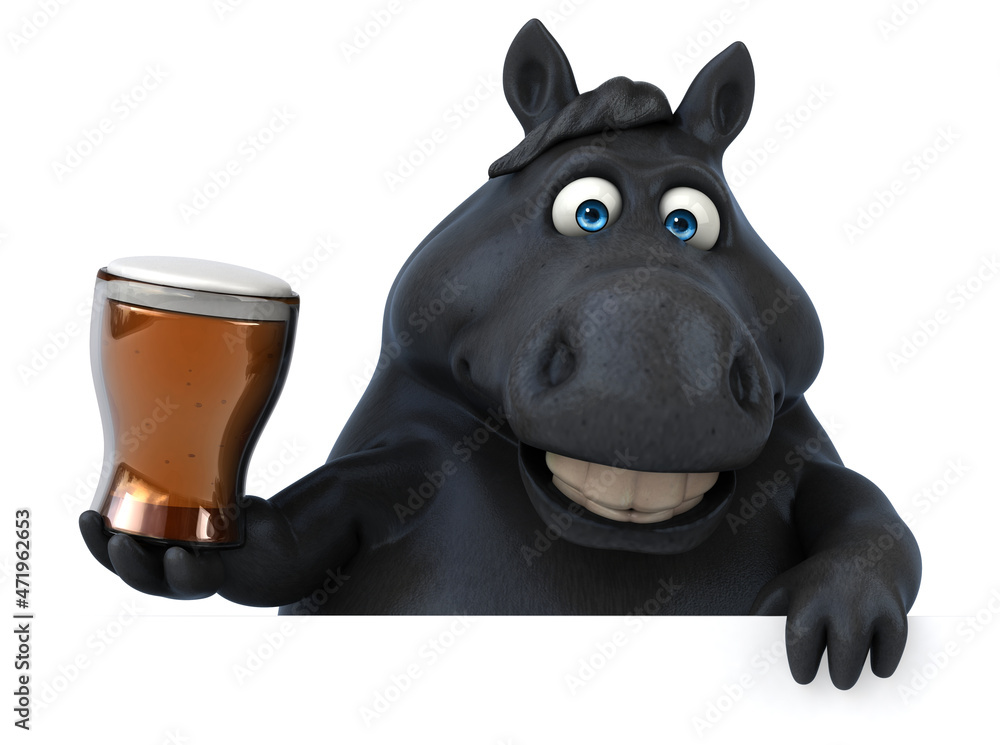 Fun horse - 3D Illustration Fun horse - 3D Illustration
