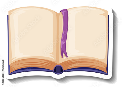 Opened book with empty pages