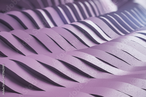 Fototapeta Naklejka Na Ścianę i Meble -  Abstract purple swirl backdrop. Design, abstraction and creativity concept. 3D Rendering.