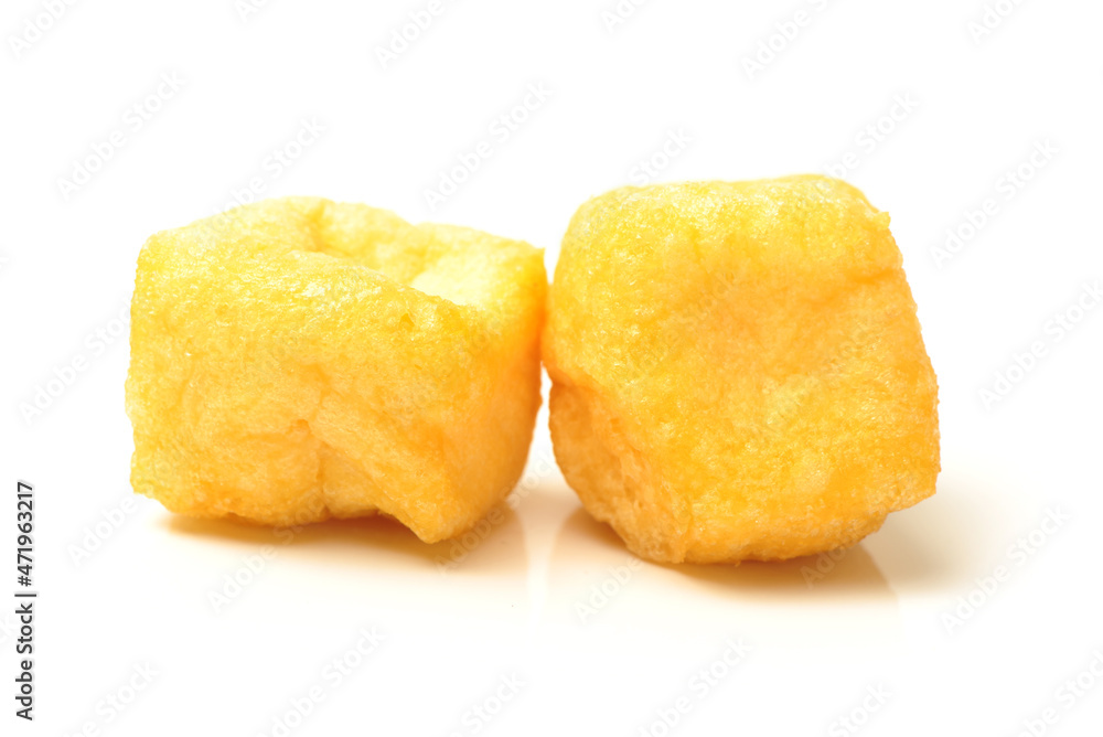 Tofu bubble on the white background Tofu bubble on the white background