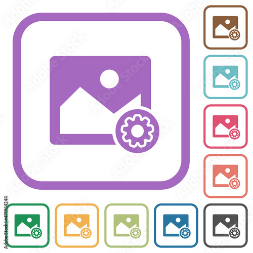 Image settings simple icons