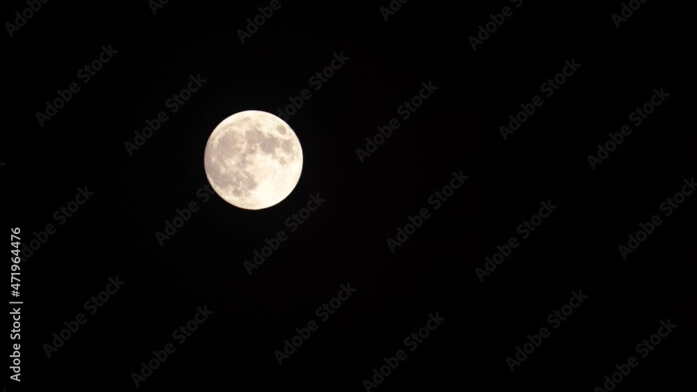 Full Moon Isolated In Dark Sky Northern Hemisphere December 2021 4K Full Moon Isolated In Dark Sky Northern Hemisphere December 2021 4K