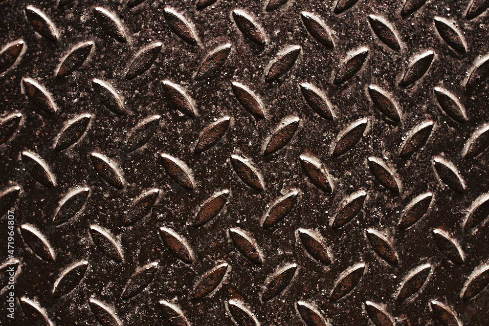 Grunge metal texture. Metal grid walkway. Steel mesh texture. Heavy