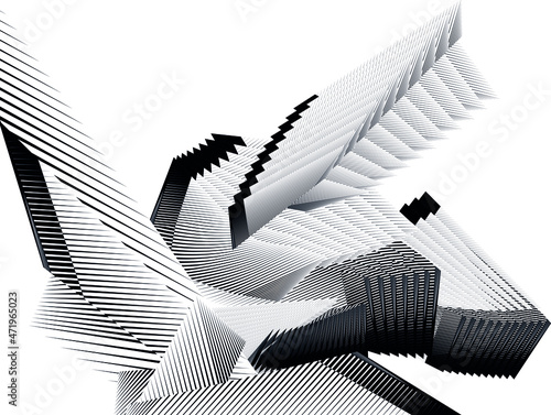 Abstract halftone lines background, geometric dynamic pattern, vector modern design texture.