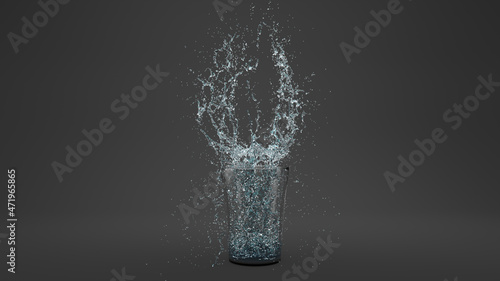 glass of water splashing 