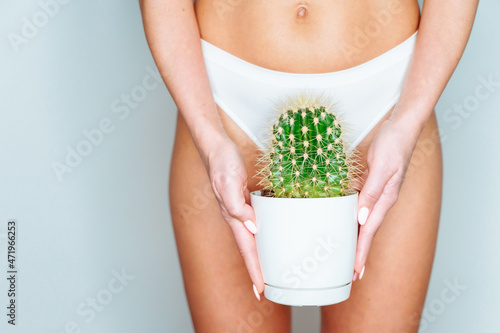 Foto Depilation in bikini zone concept