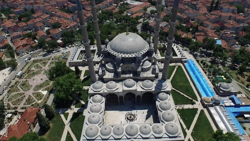 Edirne city and Selimiye Mosque photo