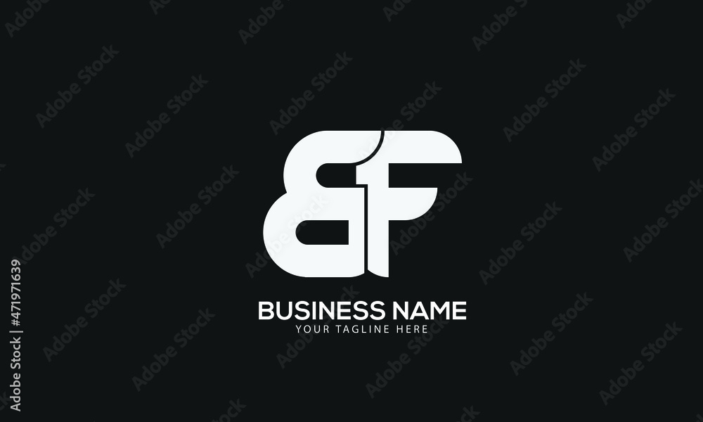 Alphabet BF or FB abstract monogram vector logo template Alphabet BF or FB abstract monogram vector logo template