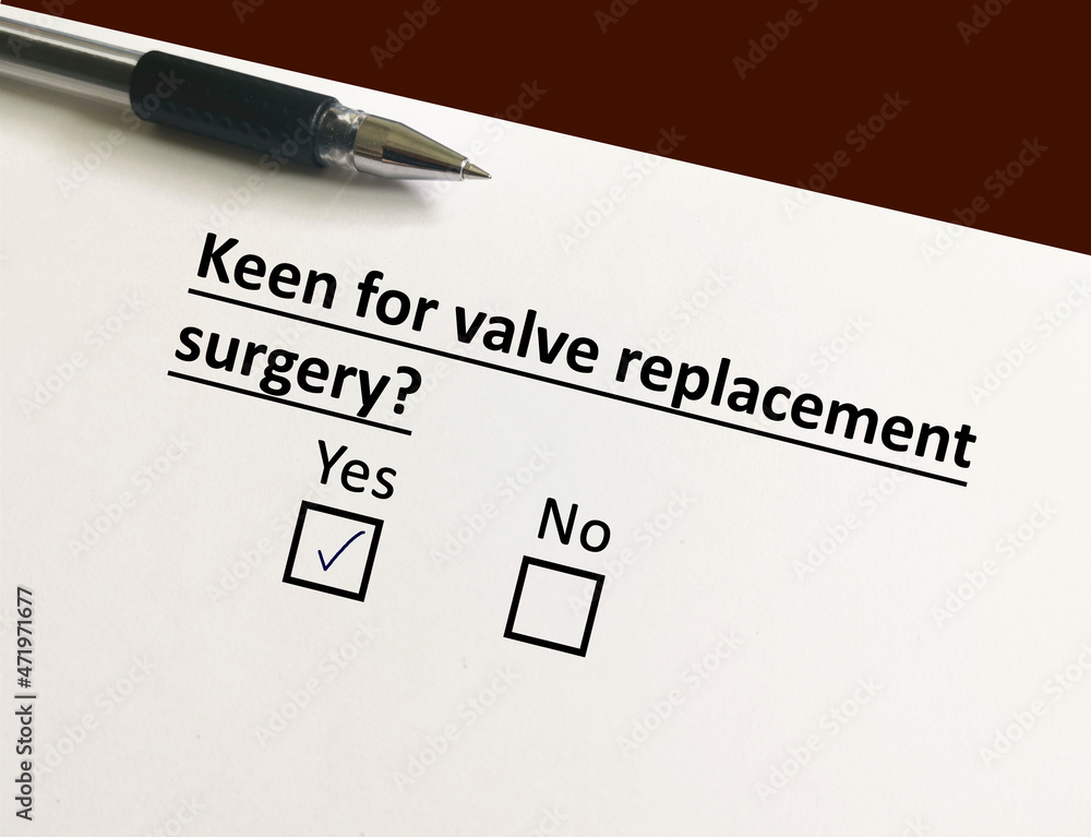One person is answering question about surgery. The person is keen for valve replacement surgery. One person is answering question about surgery. The person is keen for valve replacement surgery.