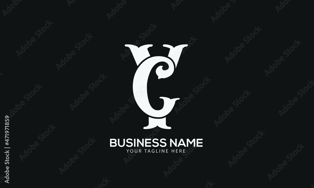 Alphabet CY or YC abstract monogram vector logo template Alphabet CY or YC abstract monogram vector logo template