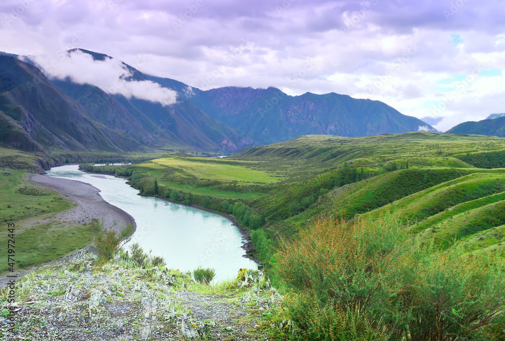 Katun Valley in the Altai Mountains