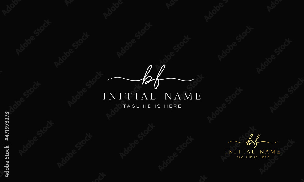 BF FB Signature initial logo template vector BF FB Signature initial logo template vector