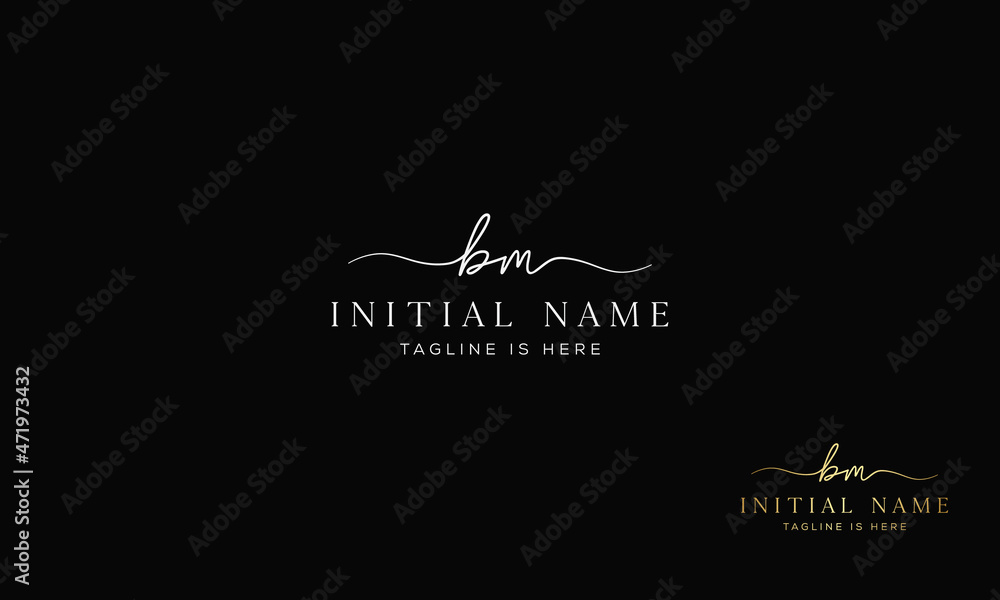 BM MB Signature initial logo template vector BM MB Signature initial logo template vector