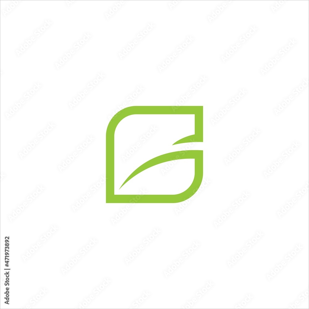 INITIAL G LOGO VECTOR TEMPLATE LEAVES INITIAL G LOGO VECTOR TEMPLATE LEAVES