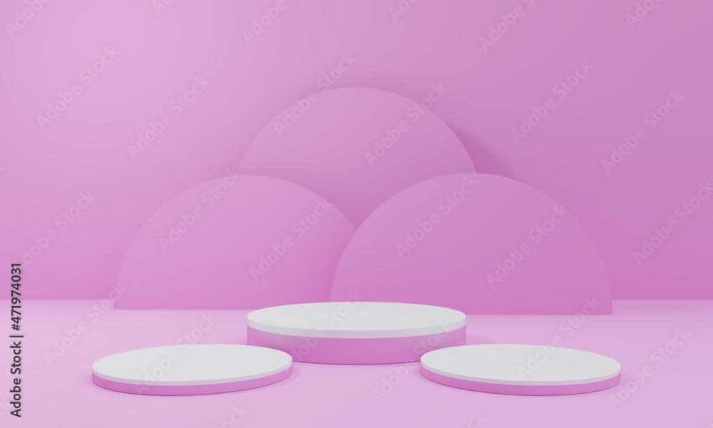 Empty Pink 3d podium for cosmetic product display showcase. Best for cosmetic product presentation. Minimalistic 3d Render Empty Pink 3d podium for cosmetic product display showcase. Best for cosmetic product presentation. Minimalistic 3d Render