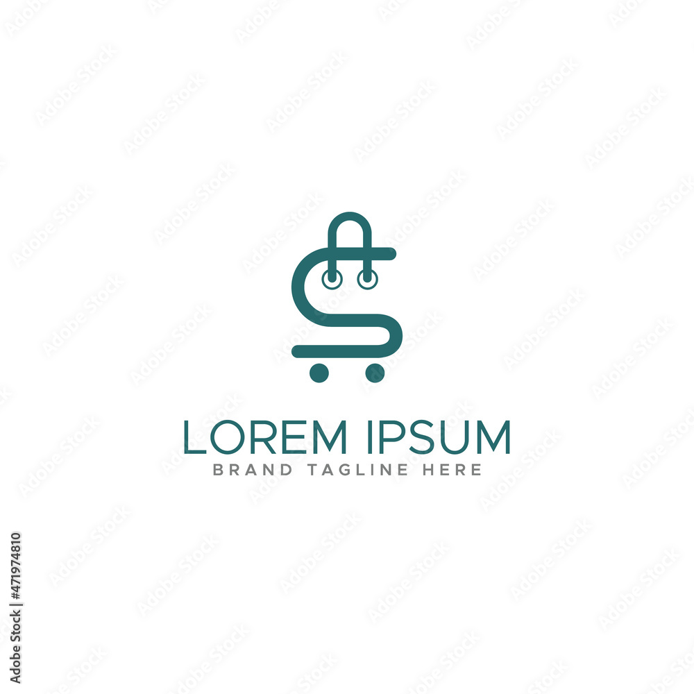 Letter S Cart Shopping e-commerce initial based icon logo for company Letter S Cart Shopping e-commerce initial based icon logo for company