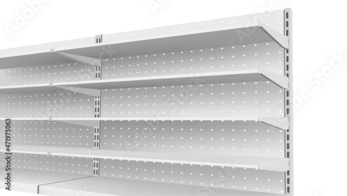 Closeup Store Display Shelve For Product Promotion