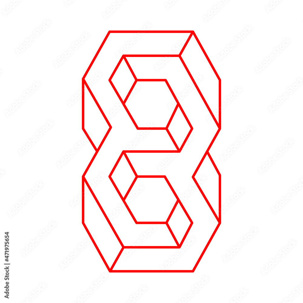 Unreal geometric figures. Optical illusion shapes. Impossible objects. Optical art. Line art. Sacred geometry. Logo. Unreal geometric figures. Optical illusion shapes. Impossible objects. Optical art. Line art. Sacred geometry. Logo.