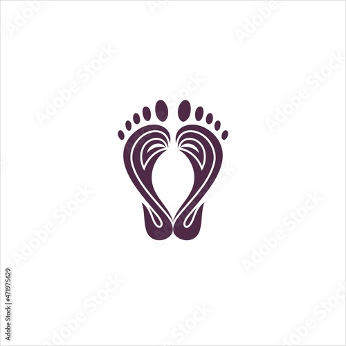 SOLE OF FOOT LOGO VECTOR TEMPLATE ABSTRACT