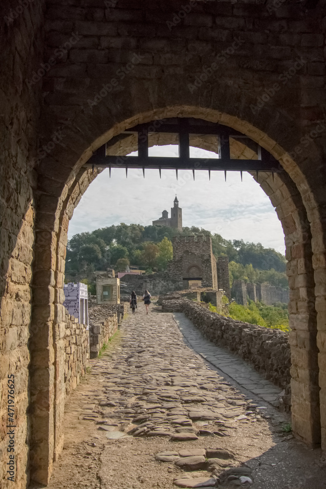 Tsarevets fortress at the entrance gate, Veliko Tarnovo, Bulgaria