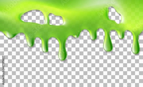 Realistic green sticky slime