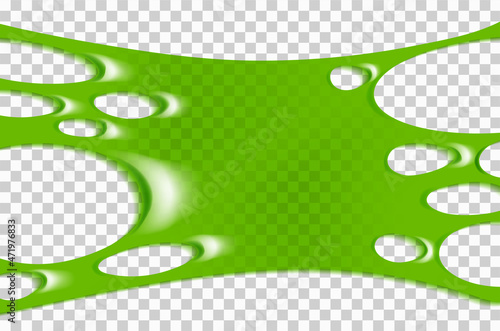 Stretched green sticky slime