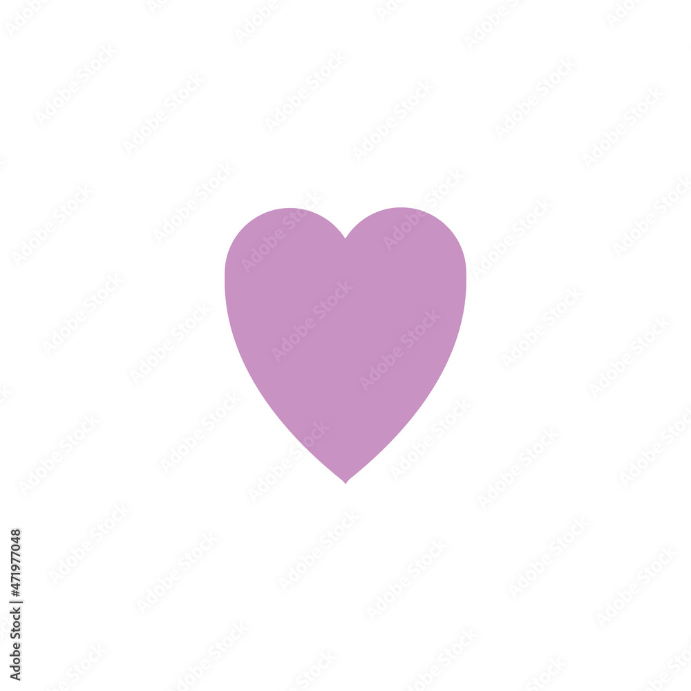 Love and family concept. Line icon of simple violet heart as symbol of date, pulse, valentine etc Love and family concept. Line icon of simple violet heart as symbol of date, pulse, valentine etc