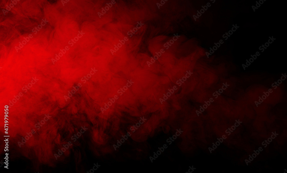 Fototapeta premium Red smoke on black background