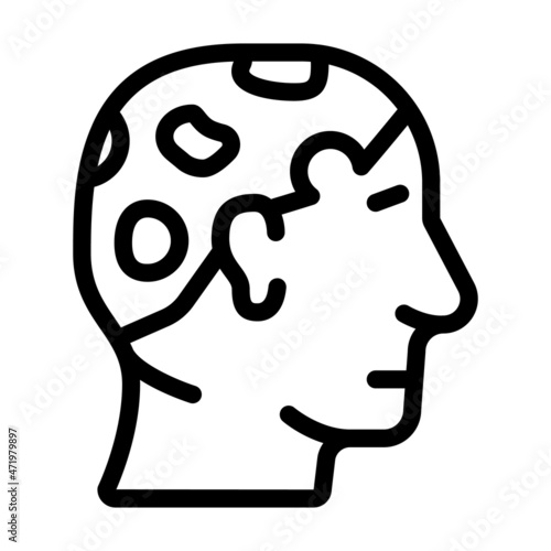 alopecia areata line icon vector. alopecia areata sign. isolated contour symbol black illustration