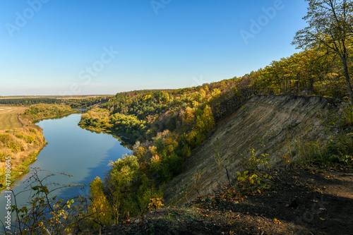 autumn landscape with river