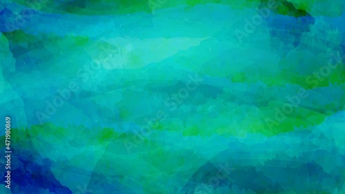 Abstract Aged Colorful Blue Watercolor Paint Texture Background