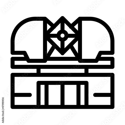 astronomical observatory line icon vector. astronomical observatory sign. isolated contour symbol black illustration