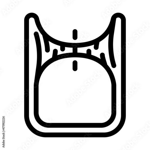 worm hole line icon vector. worm hole sign. isolated contour symbol black illustration