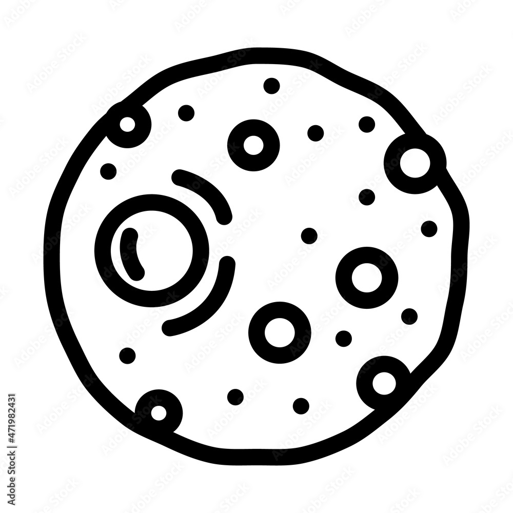 moon earth natural satellite line icon vector. moon earth natural satellite sign. isolated contour symbol black illustration moon earth natural satellite line icon vector. moon earth natural satellite sign. isolated contour symbol black illustration