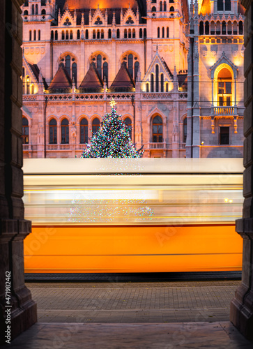 Christmas tree in front of ...