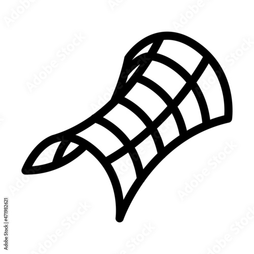 saddle shape of universe line icon vector. saddle shape of universe sign. isolated contour symbol black illustration