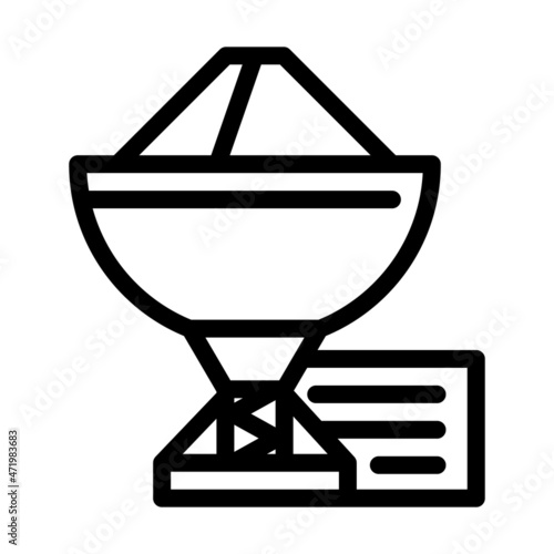 radio telescope line icon vector. radio telescope sign. isolated contour symbol black illustration