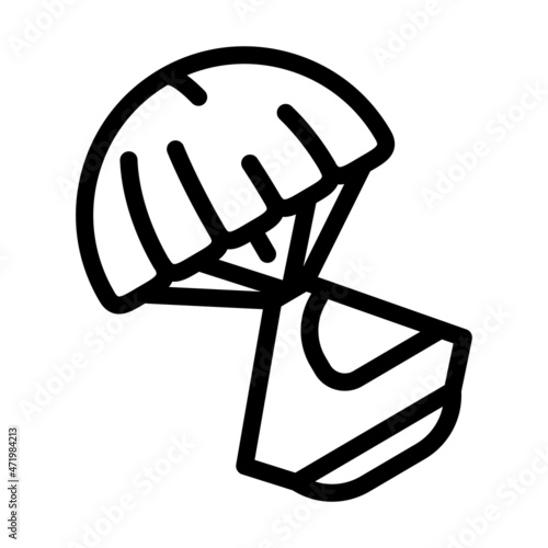 space capsule line icon vector. space capsule sign. isolated contour symbol black illustration