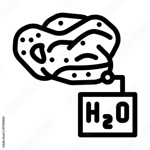 water search line icon vector. water search sign. isolated contour symbol black illustration
