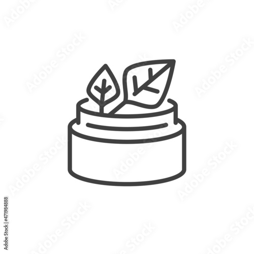 Organic cosmetics line icon