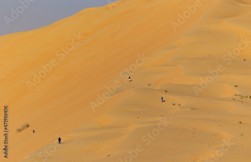 Orange sands desert resort in the Empty Quarter  Rub  al Khali  area of Abu Dhabi  United Arab Emirates