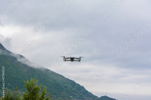 Dron in Mountain in Norway