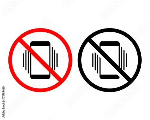 Prohibition phone icon. Turn off mobile phone. Illustration vector
