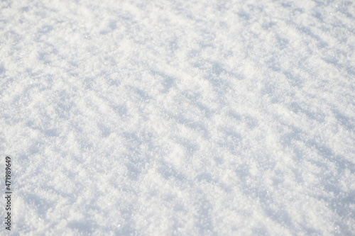 Natural snow. White abstract background. Winter. Snow surface background with copy space for design.