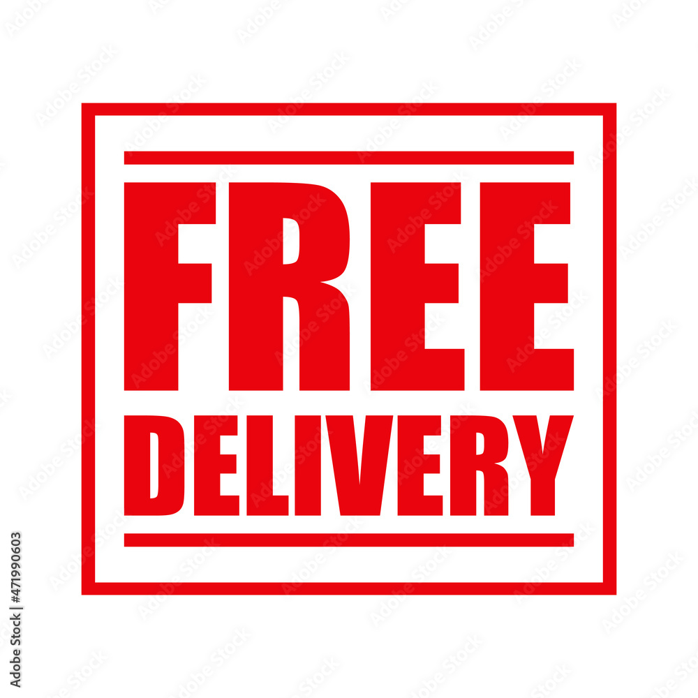 FREE DELIVERY Label. Free Shipping Emblem Isolated Vector FREE DELIVERY Label. Free Shipping Emblem Isolated Vector