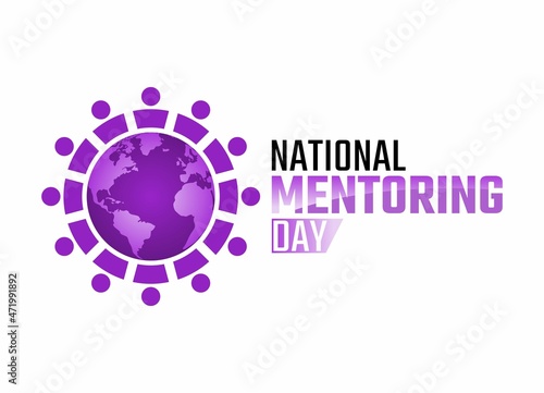 vector graphic of national mentoring day good for national mentoring day celebration. flat design. flyer design.flat illustration.