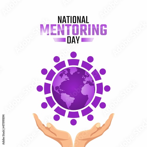 vector graphic of national mentoring day good for national mentoring day celebration. flat design. flyer design.flat illustration.
