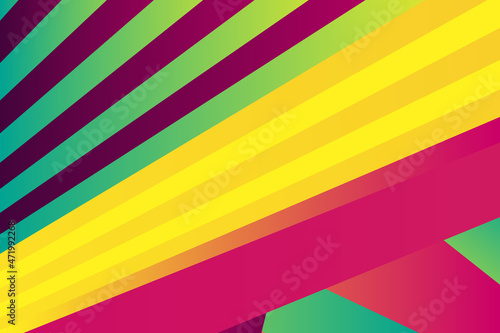 Free Download Construction futuristic concept vector artistic template copy space design. Neon yellow magenta retro gradient colors. Abstract texture geometric shapes line pattern. Striped tile graphic background - GFXLoad