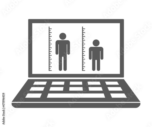 tall and short person measuring